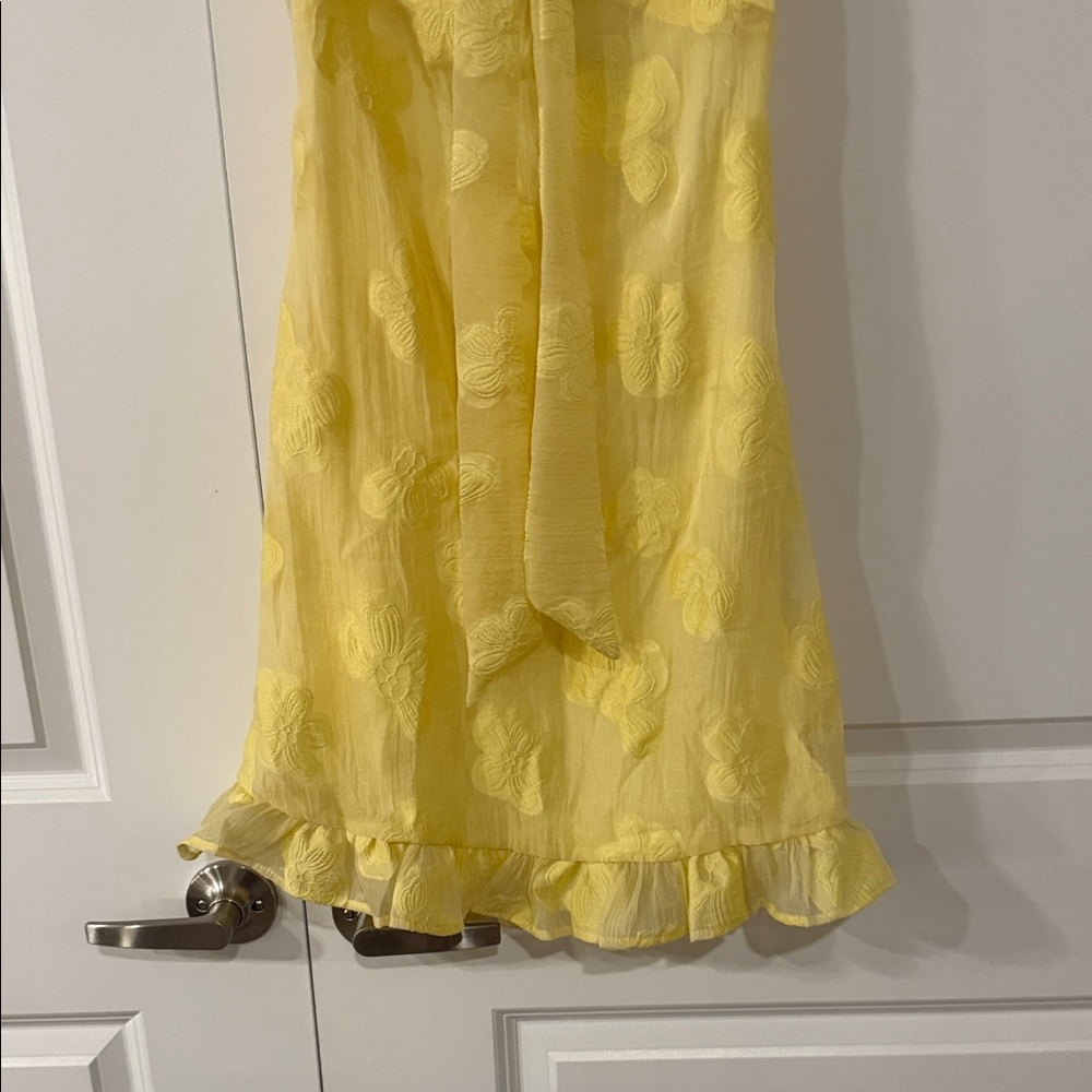 Strapless Yellow Ruffle-Hem Sundress - Picture 5 of 8